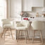 Tabourets de bar pivotants en chenille avec accoudoirs-382132036