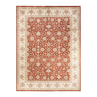 Hayner One-of-a-Kind 9' 1" X 12' 0" 2000s Wool Area Rug in Orange