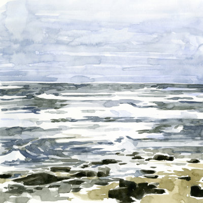 Loose Seascape II by Emma Caroline - Wrapped Canvas Painting
