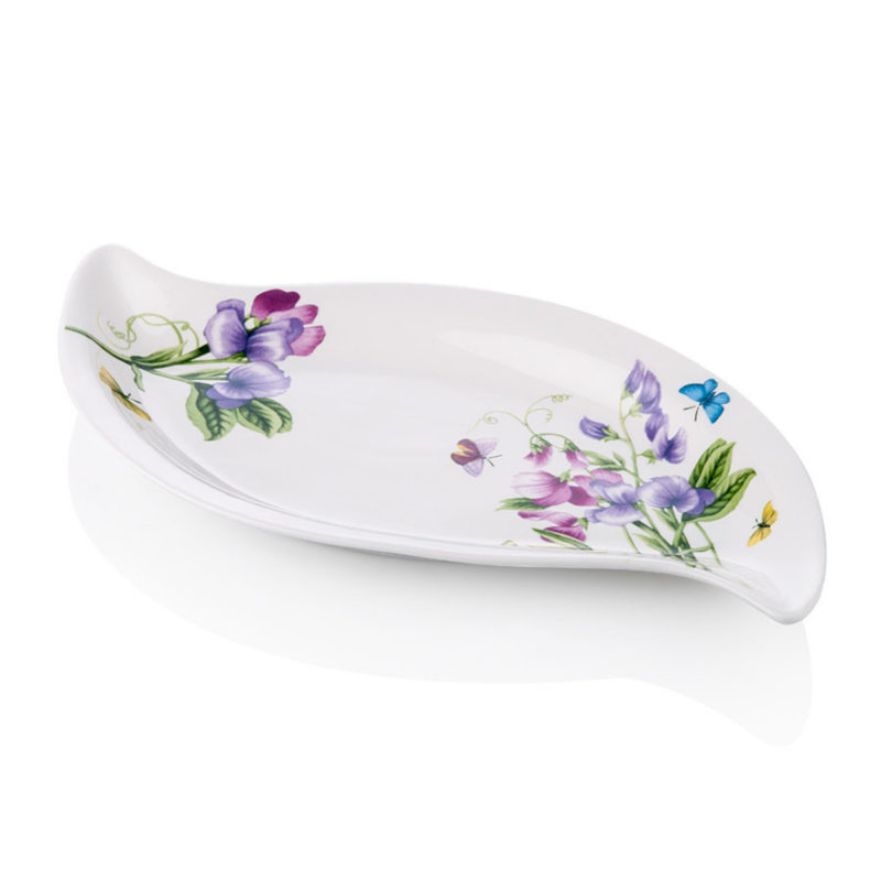 Plate, White/Lilac/Purple/Green