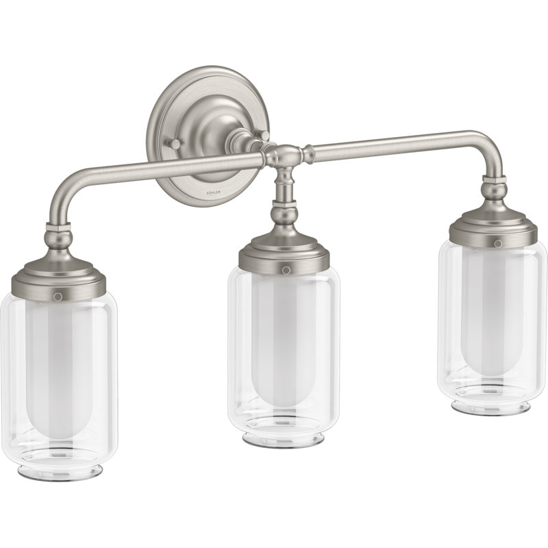 Artifacts 23 In. Three-Light Sconce, Brushed Nickel