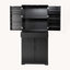 Armoire de rangement cannelée 72 po avec 3 tiroirs à clavier et 6 tablettes de porte réglables et autoportantes-1653775740