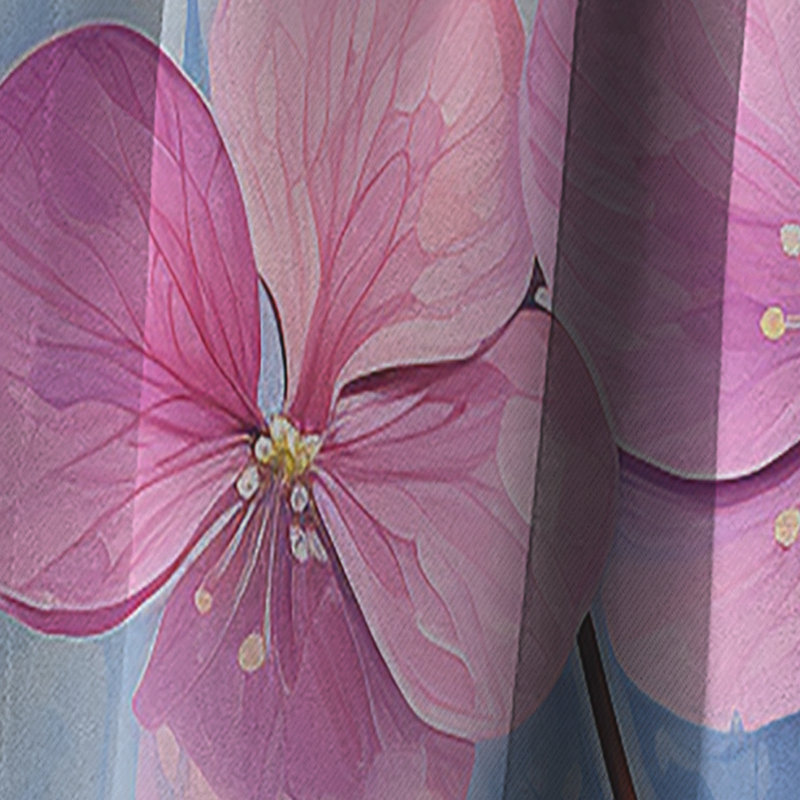 Blasius - Rideau Violets - Rideau occultant à motif floral - 1 panneau, L 52 po x L 63 po