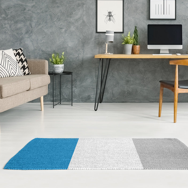Striped Indoor Rug, Rectangle 5' x 7', No