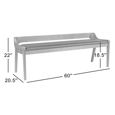 Aybri Faux Leather Upholstered Bench