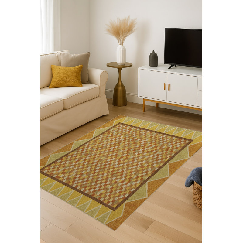 Tapis beige tissé traditionnel Mosso, 2 pi 6 po x 9 pi 10 po
