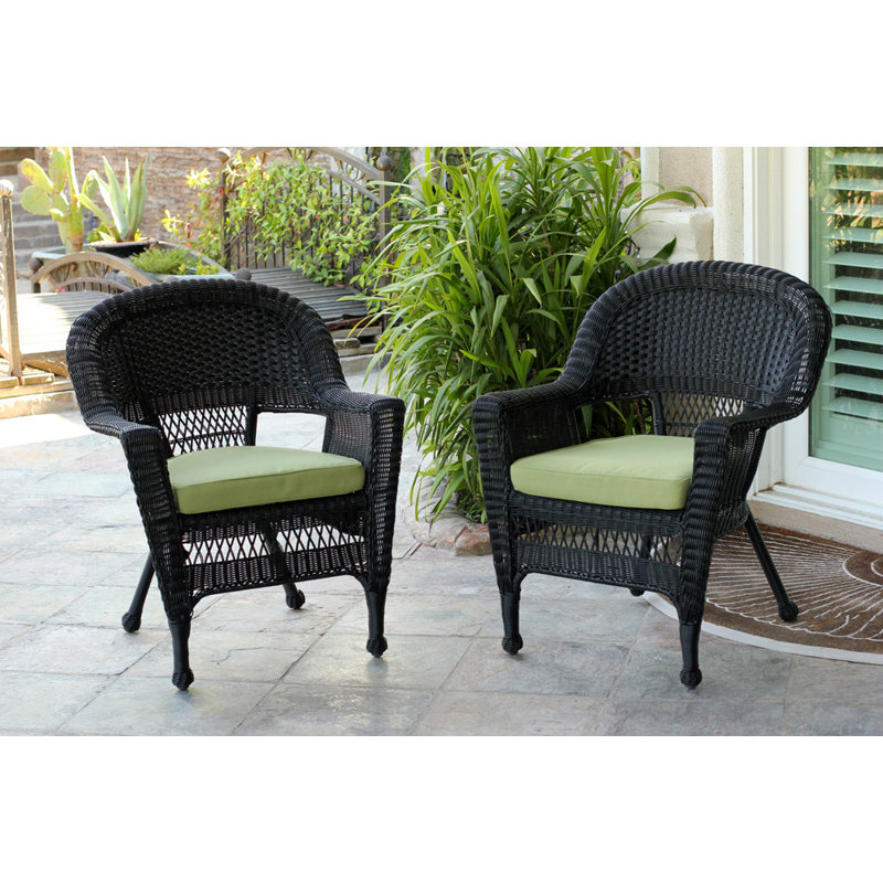Outdoor Lounge Chair, Sage Green, Black