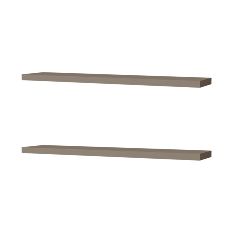 Floating Shelf Lyle, Living Room, Pine, Light Gray, 1.5" H x 47.3" W x 9.8" D