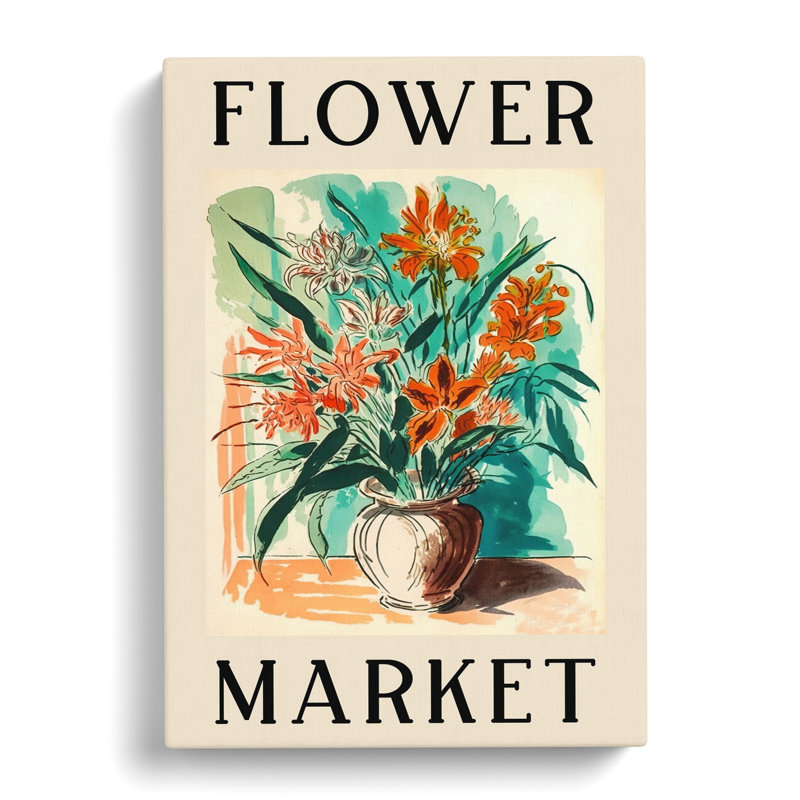 Antique Flower Market Exhibition No.1 - Wrapped Canvas, 91cm H x 60cm W x 3cm D