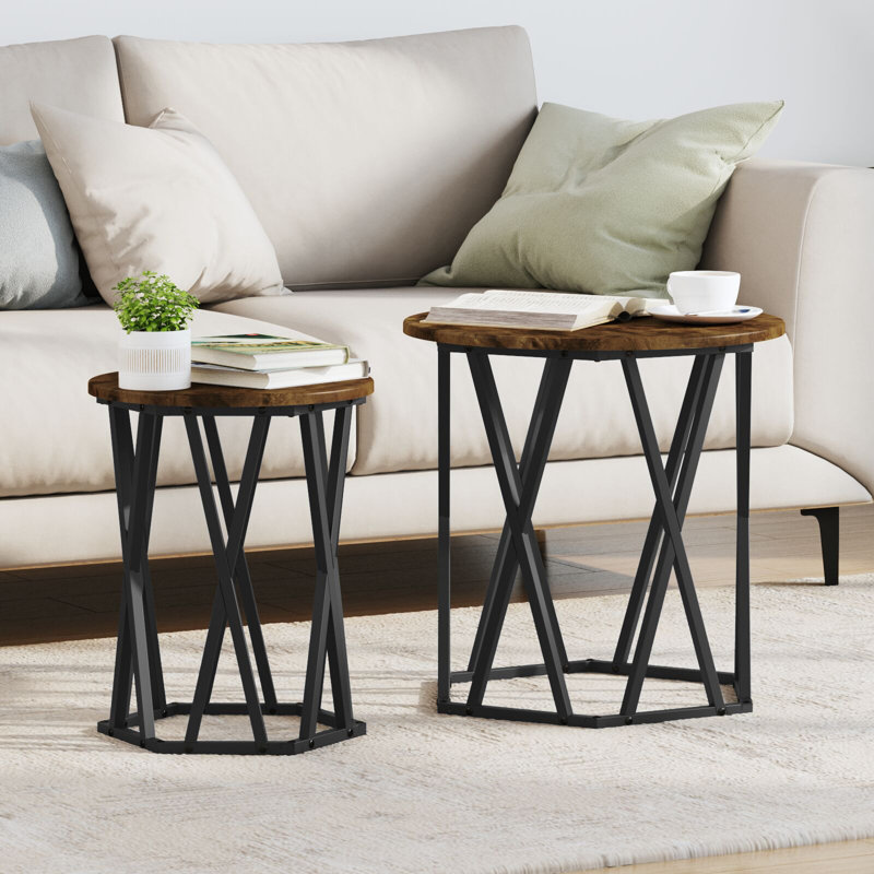 Coffee Table, Smoked Oak, 50cm H x 50cm W x 50cm D