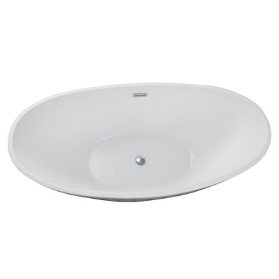 Newman 62'' x 30.5'' Soaking Acrylic Bathtub