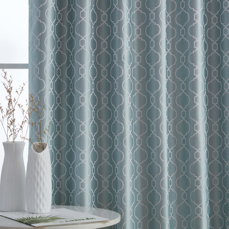 Ritenour Curtain Pair, 52" W x 96" L, Light Blue