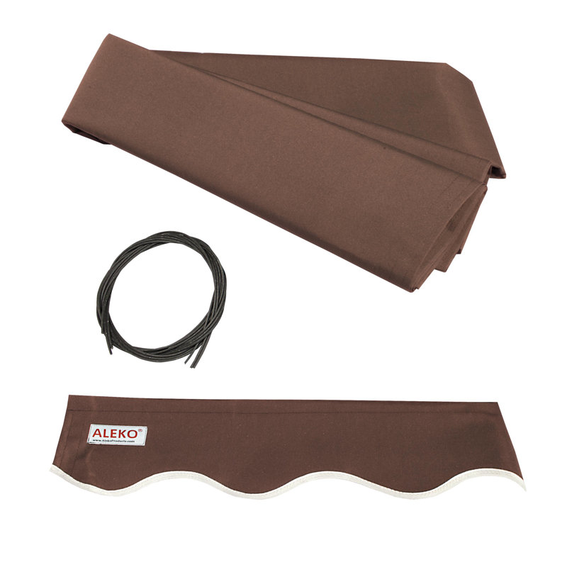 Tissu de remplacement pour auvent rétractable ALEKO, Brun, l 8 pi x P 6,5 pi
