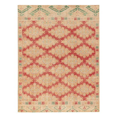 Distressed Homage Wool Geometric Area Rug