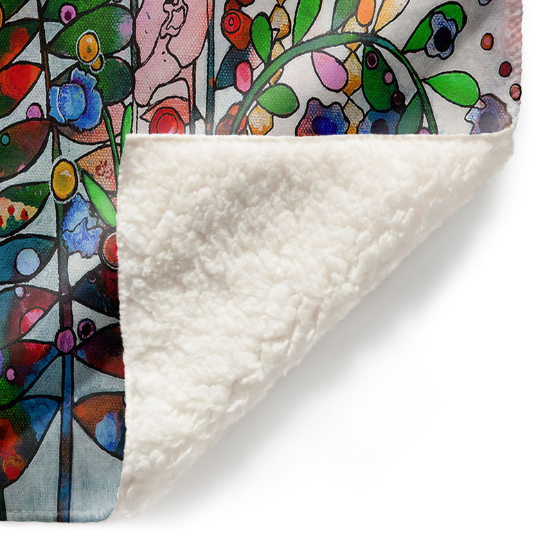 Couverture sherpa doux pour jardin papillon, l 68 po x L 80 po