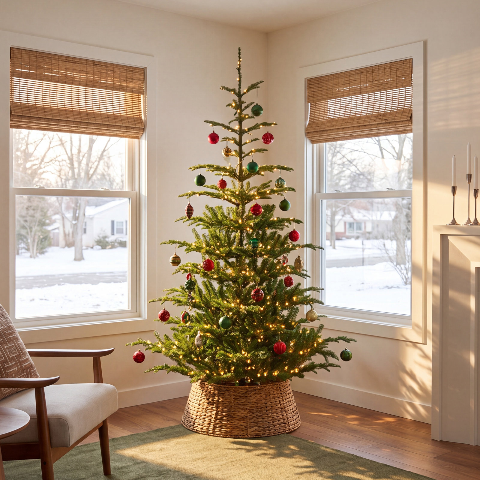 Pre-Lit Spruce Christmas Tree, 6.5'