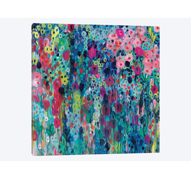 «Painted Strings», impression sur toile, H 18 po x l 18 po x P 1,5 po, Toile tendue, Pas de tapis