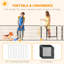 Panel Steel Pet Barrier With Door-93798970