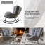 Chaise Papasan berçante en osier avec coussin Doral
