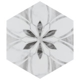 Classico Bardiglio Hex 7" x 8" Porcelain Patterned Wall & Floor Tile