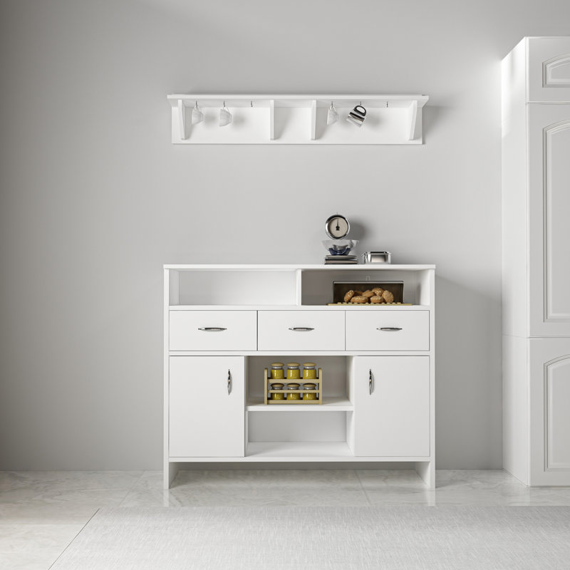Buffet 3 tiroirs 47,24 po Denoncourt, Blanc
