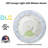 Round LED Garage Canopy Light With Motion Sensor 45W 5000K 120-277V Dimmable White Housing Fixture