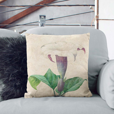 Daturas Flower Square Throw Cushion