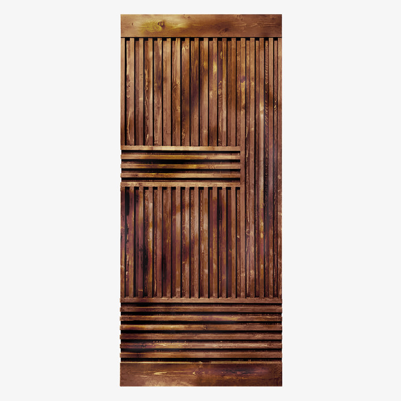 Porte de grange lambrissée peinte en bois sans trousse de quincaillerie d'installation, Noir, H 84 po x l 42 po