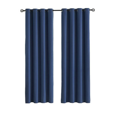 Minimalist Blackout Curtains for Bedrooms, 52 x 84 Inches (Set of 2)