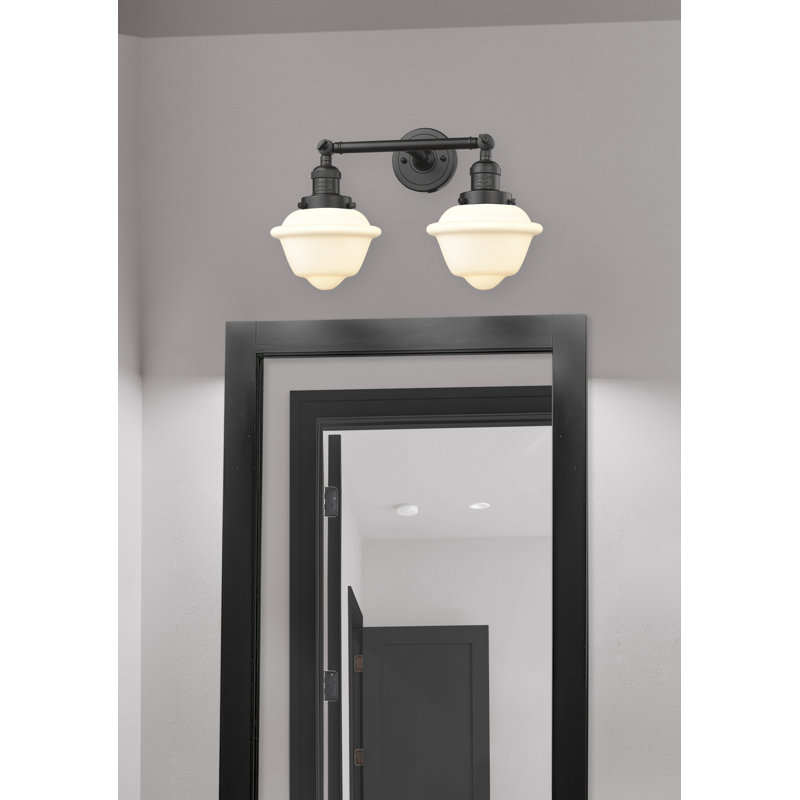 Gebhart 2 - Light Dimmable Vanity Light, Matte White Cased, Oil Rubbed Bronze, Bulb Not Included