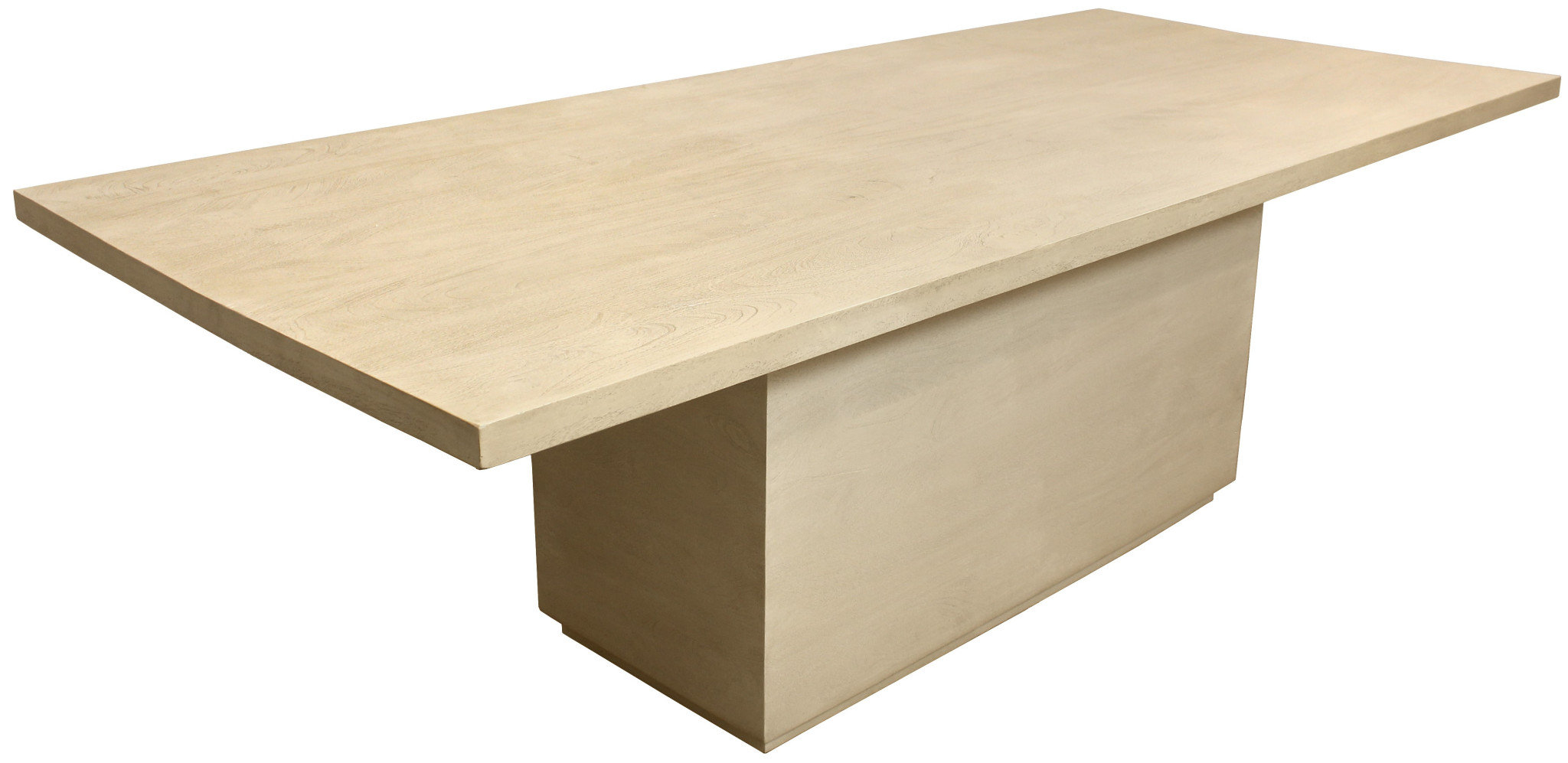 HomeRoots 72" Natural and Brown Solid Wood Pedestal Base Dining Table ...