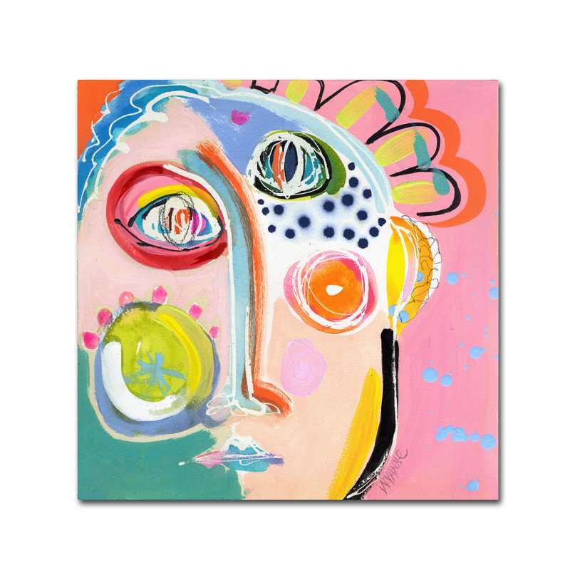 Berkley 'Cheer Up' Print on Wrapped Canvas, 14" H x 14" W