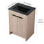 Armoire de salle de bain autoportante de 24 pouces avec lavabo en céramique noire et portes à fermeture en douceur - composant de meuble-lavabo aspect moderne en contreplaqué-1516468654-1516468653-1516468655