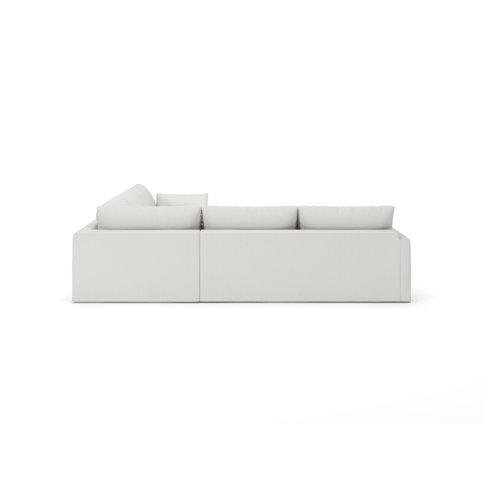 Luna 3-Piece Slipcovered Sectional, Macarena Beige