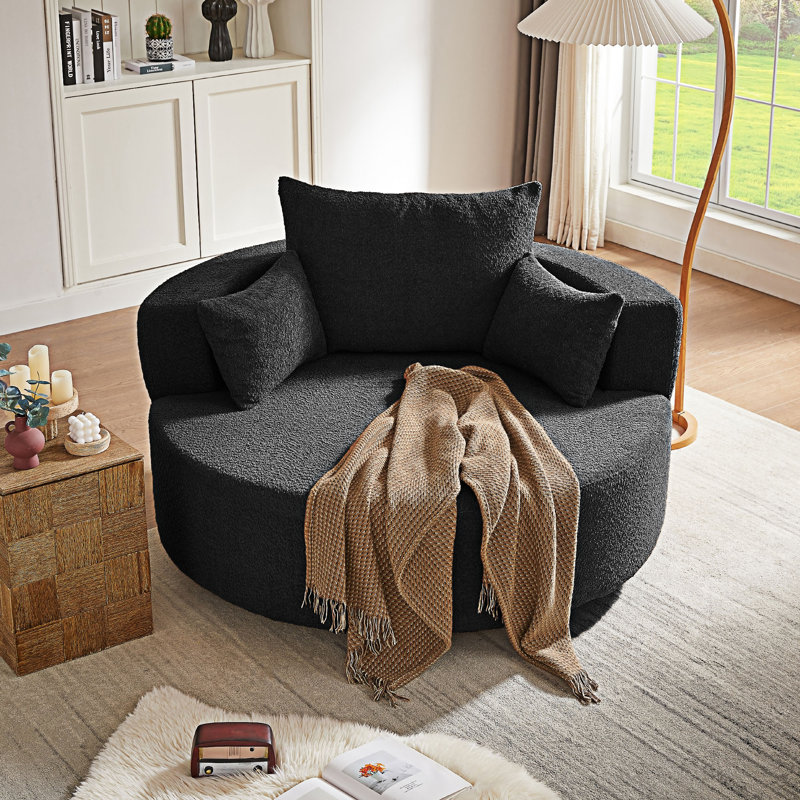 Fauteuil pivotant avec coussins amovibles Accent