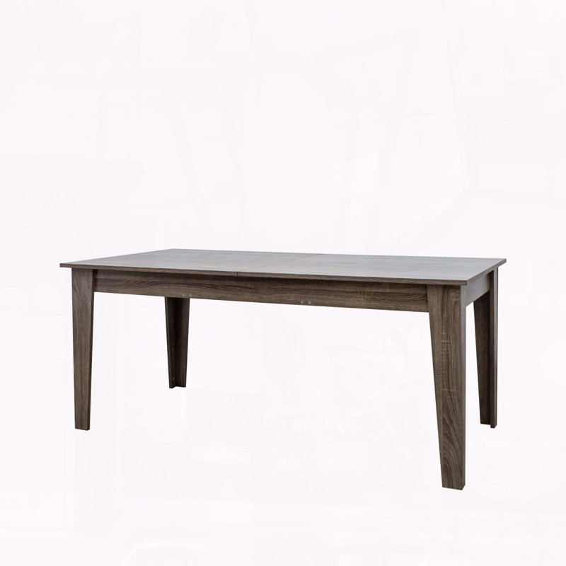 Grande table de cuisine extensible 106,3 po - dessus grain de bois, siège de famille