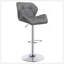 Tabouret de bar réglable chromé et gris (ensemble de 2) avec mécanisme hydraulique pour intérieurs modernes-684438373