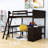 Wood Loft Bed With Desk And Shelves-1212498772-1212498775