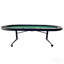 Table de poker pliable 94 po pour 10 joueurs Design, vert-132433188