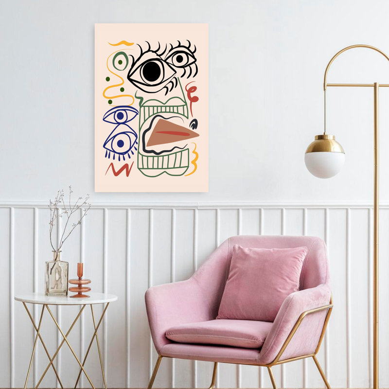Art contemporain, art moderne abstrait, H 24 po x l 16 po