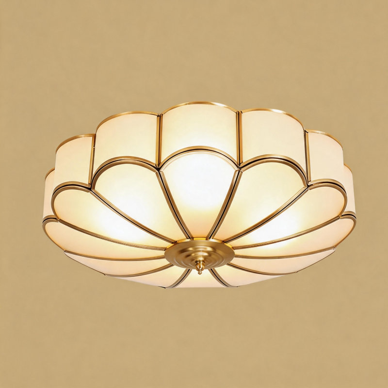 Brass Flush Mount Light 4-Light