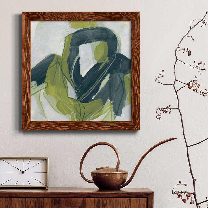 Verdigris Motion III - Reproduction d'art sur toile encadrée, H 31,5 po x l 31,5 po x P 1,5 po, Érable
