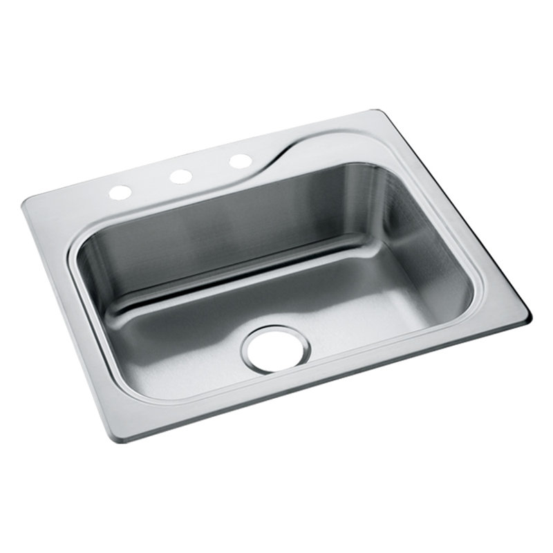 Southhaven 25 " L Drop-In Single Bowl Stainless Steel Kitchen Sink