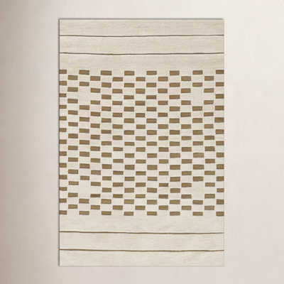 Aelin Hand-Tufted Checkered Wool Rug