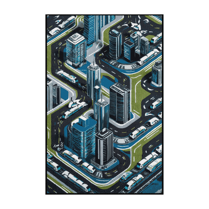 Tapis de transport gris lavable à la machine, Rectangulaire 3 pi x 5 pi