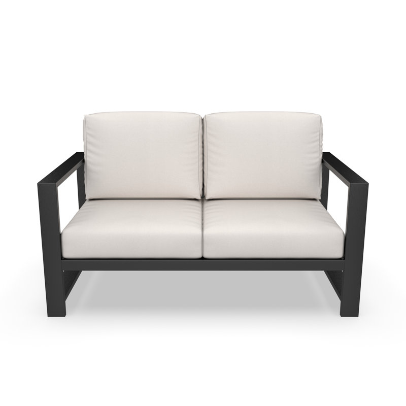 Causeuse d'extérieur Oltjana avec coussins Sunbrella®, Toile naturel