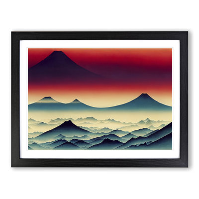 Exquisite Japanese Mountains - Single Picture Frame Print