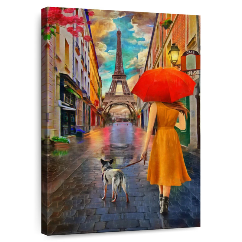 Aime Girl With Dog, 39" H x 26" W