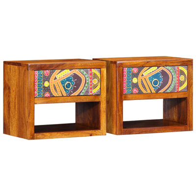 vidaXL Bedside Cabinets 40x35x35 cm Solid Wood Acacia by VidaXL