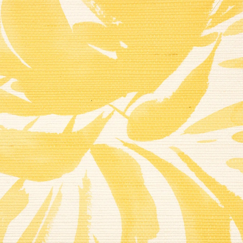 Papier peint en sisal Hana, Jaune